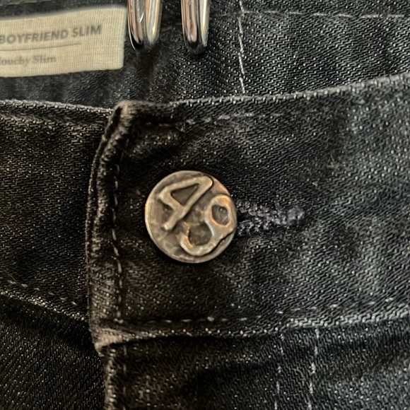 AG Ex-Boyfriend Slim Faded black denim capris - Picture 3 of 8